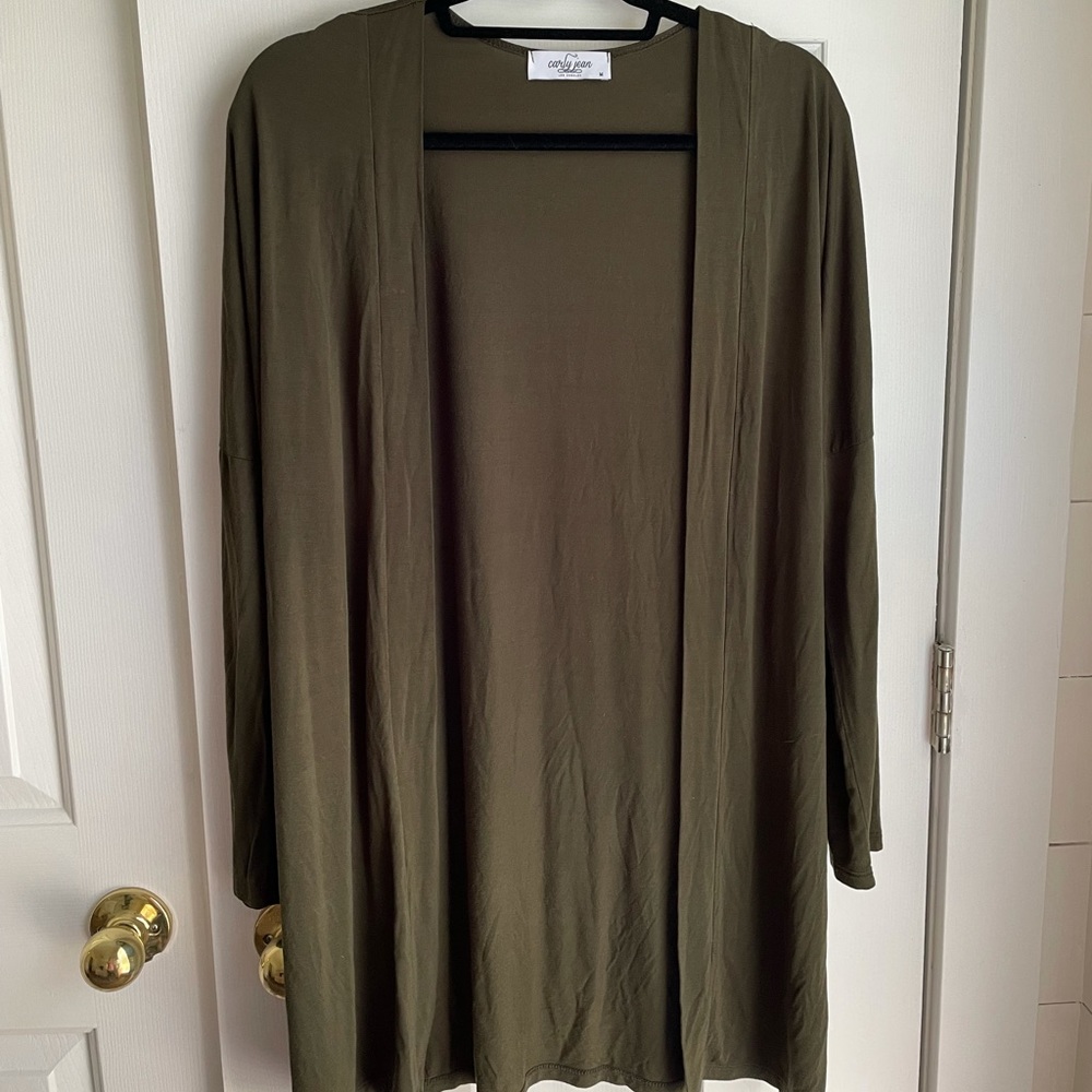 CJLA Deep Olive Basics Kimono, size Medium